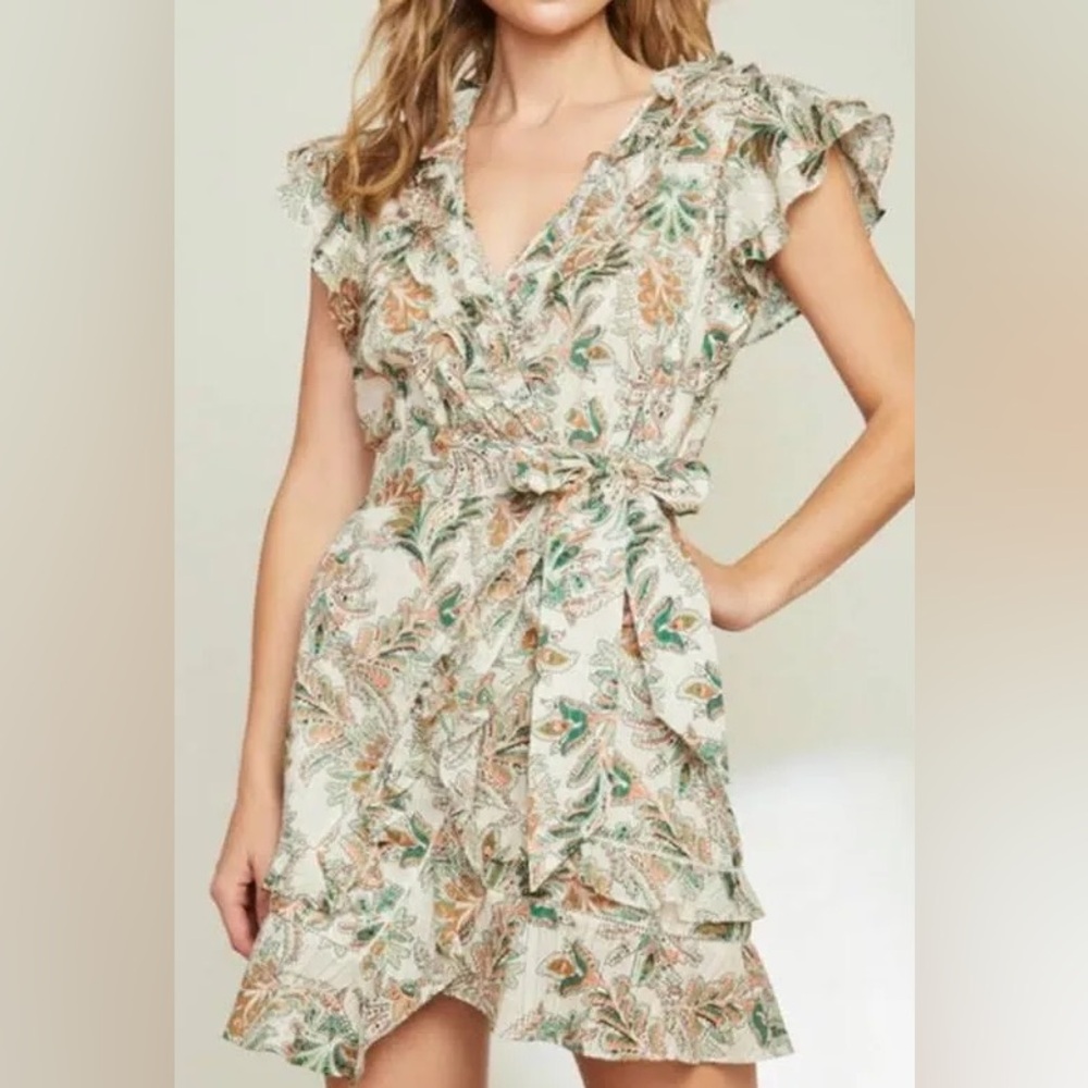 Veronica Beard Women's Itzel Belted Floral Wrap Mini Dress